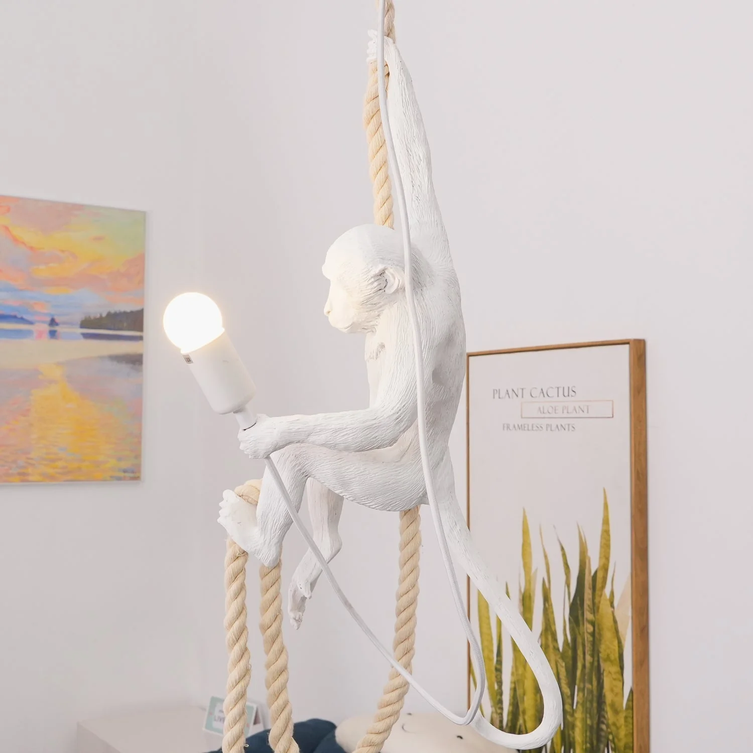 Zalira Resin Rope Artistic Pendant Lamp - Image 74