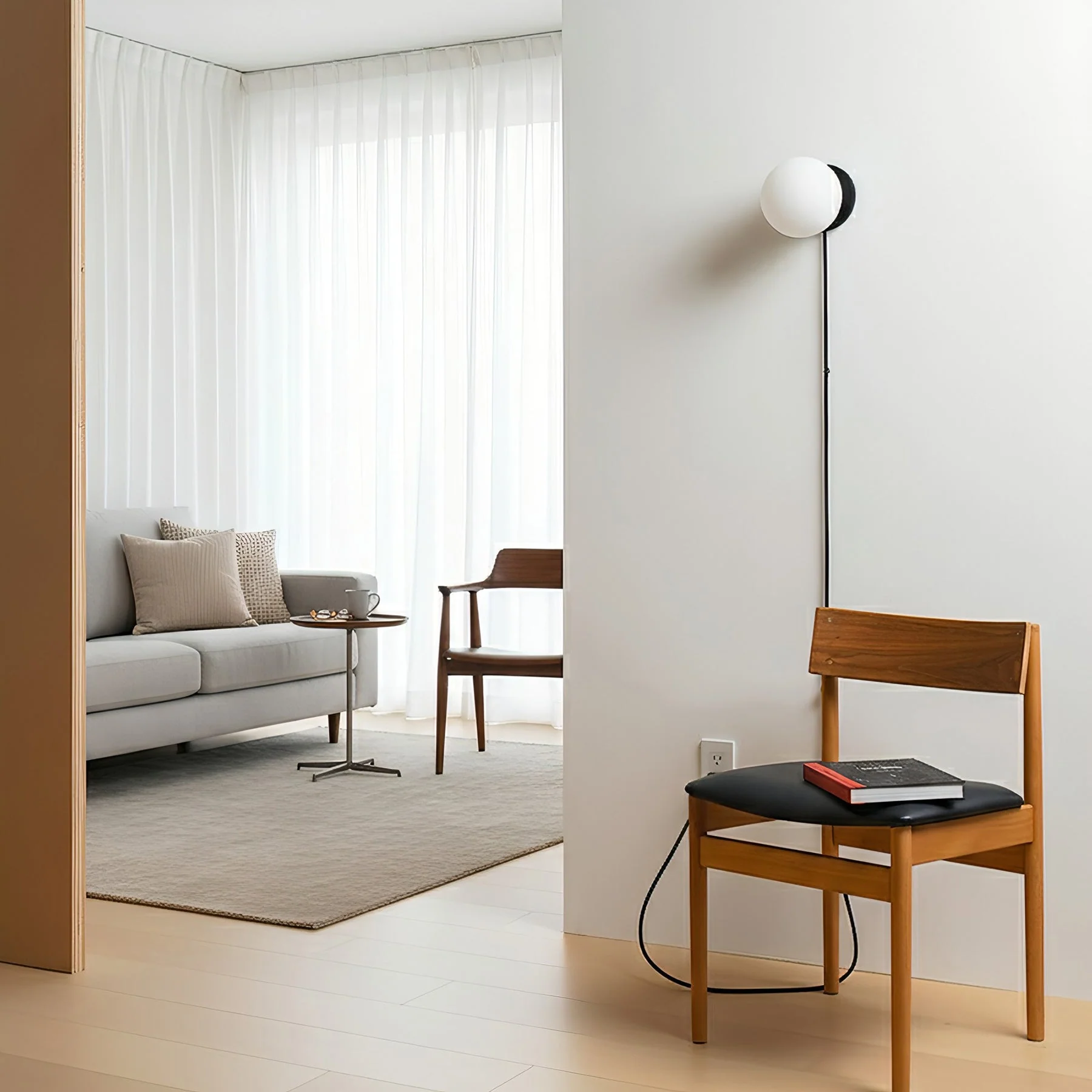 Moorsa Modern Glass Wall Light - Image 3