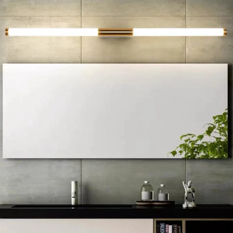 Moren Minimalist Linear Metal Wall Lamp, Gold - Image 4