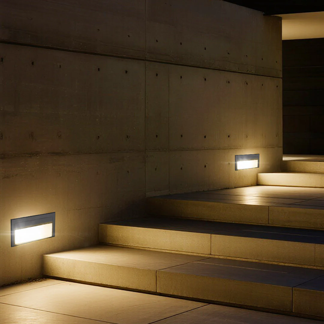 Morga Square Recessed Outdoor Step Lights