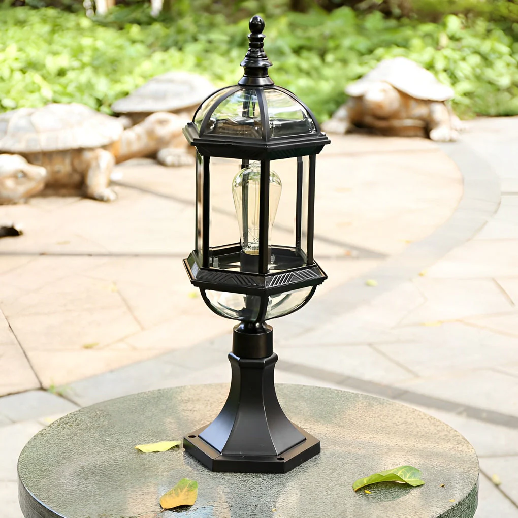 Morgan Elegant Retro Glass Outdoor Post Lights - Image 2