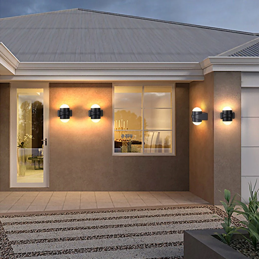 Morgay Round LED Modern Outdoor Wall Sconces Lights - Image 7