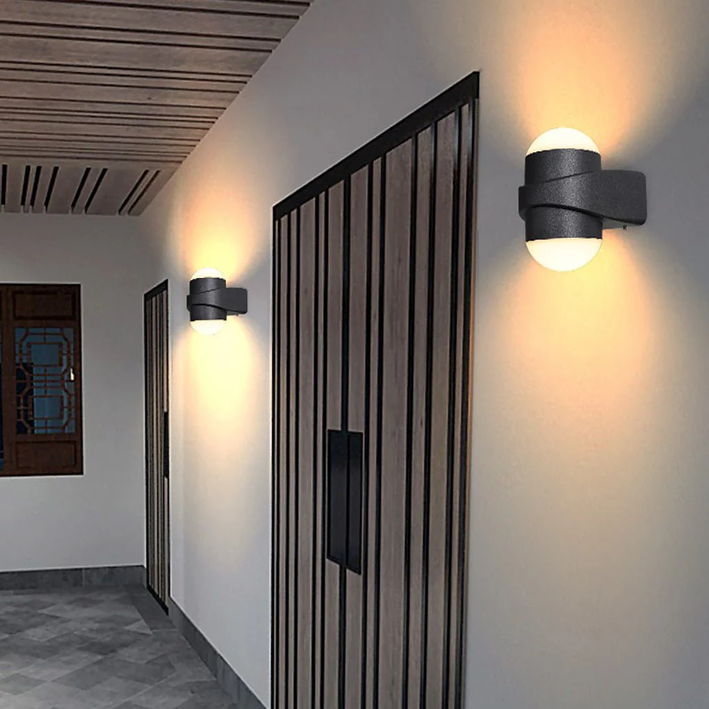 Morgay Round LED Modern Outdoor Wall Sconces Lights - Image 8