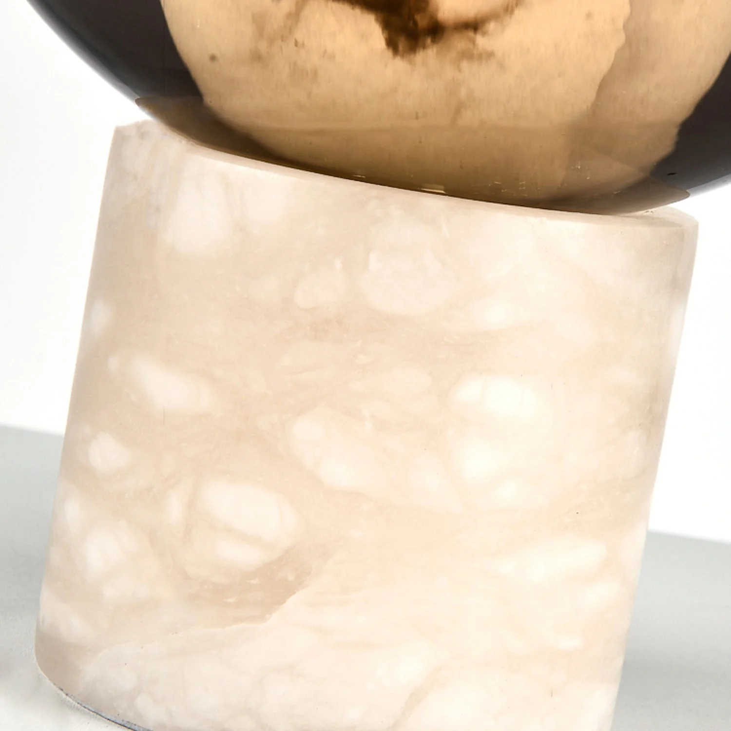 Mortentini Modern Smoked Glass  Alabaster Table Lamp - Image 7