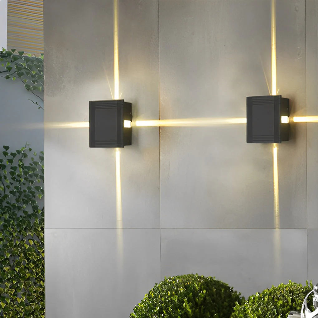 Mude LED Cross Star Modern Outdoor Wall Lamp - Image 3