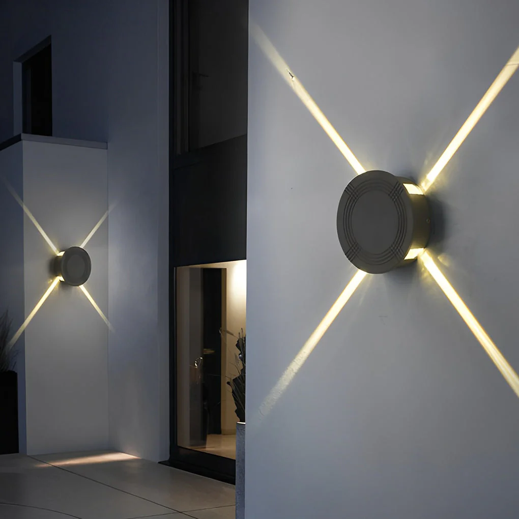 Mude LED Cross Star Modern Outdoor Wall Lamp - Image 4