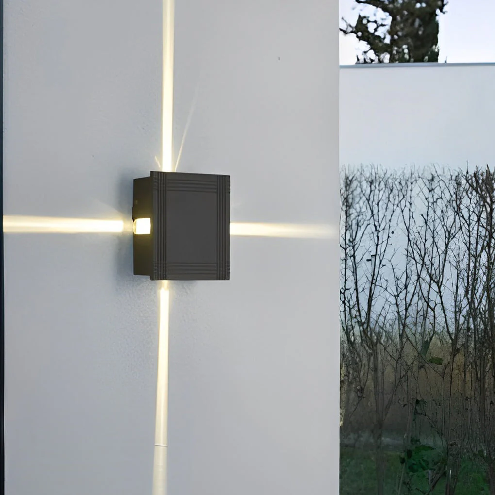 Mude LED Cross Star Modern Outdoor Wall Lamp - Image 5