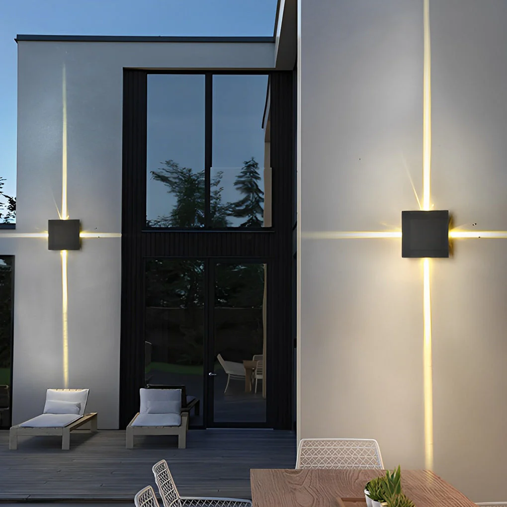 Mude LED Cross Star Modern Outdoor Wall Lamp - Image 6