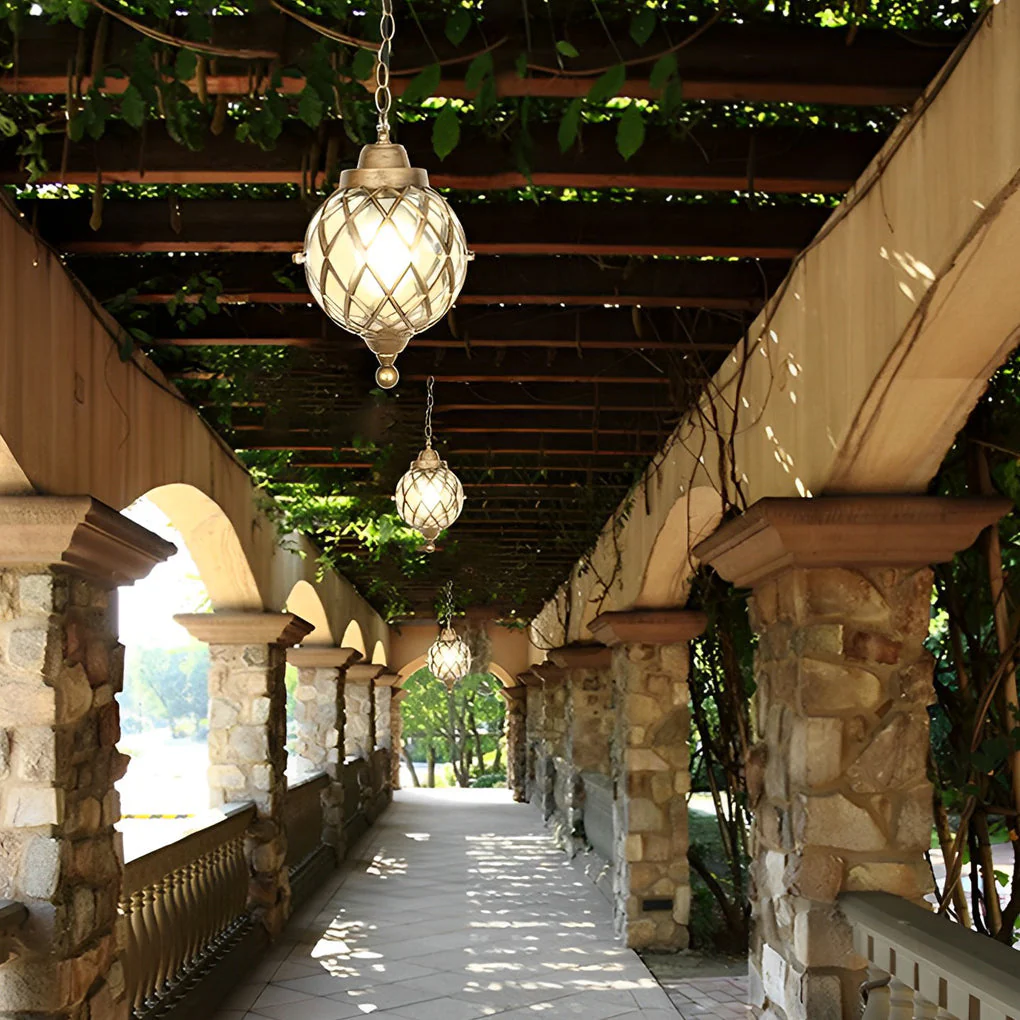 Muiel Tea Globe Classic Outdoor Pendant Lights - Image 2