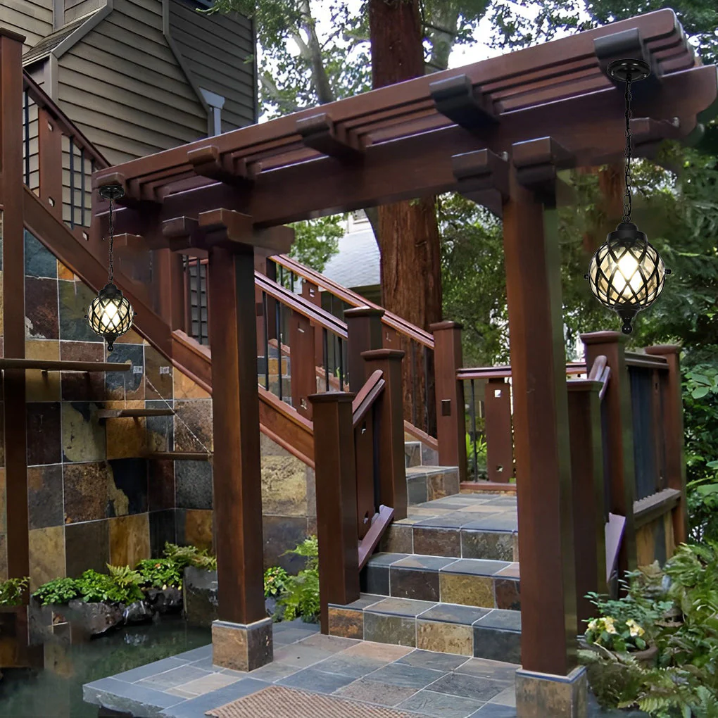 Muiel Tea Globe Classic Outdoor Pendant Lights - Image 3