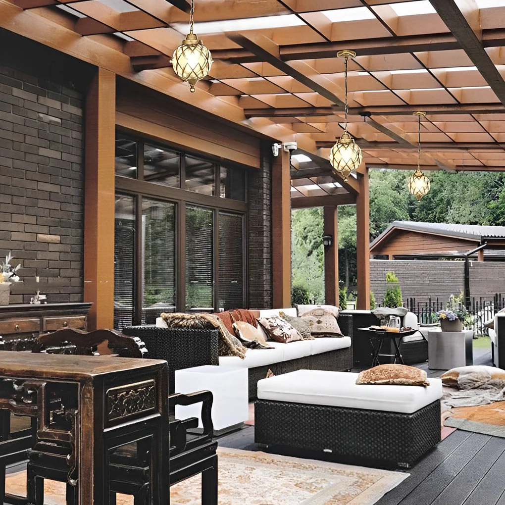 Muiel Tea Globe Classic Outdoor Pendant Lights - Image 4