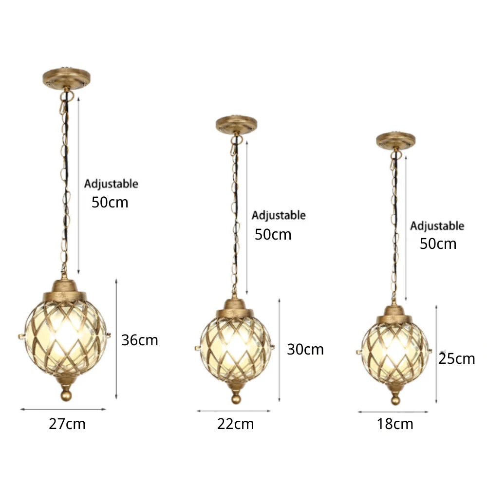 Muiel Tea Globe Classic Outdoor Pendant Lights - Image 6