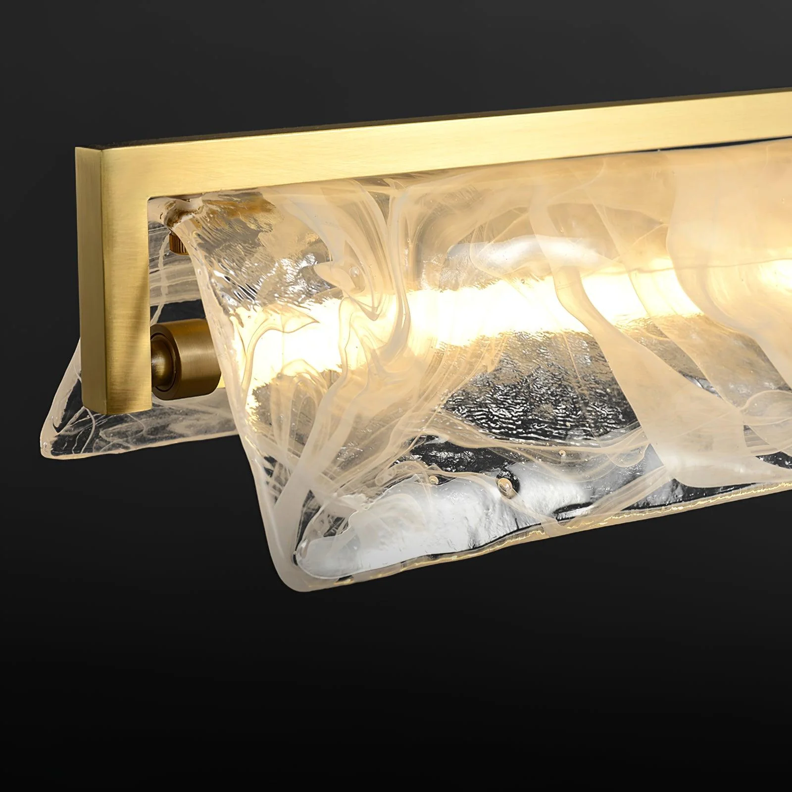 Muse Nordic Art Cloud Fog Brass Glass Wall Lamp - Image 3