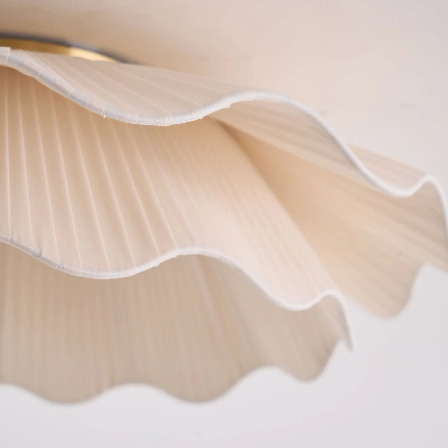 Mylirira Premium Elegance Wave Brass Fabric Ceiling Lamp - Image 20
