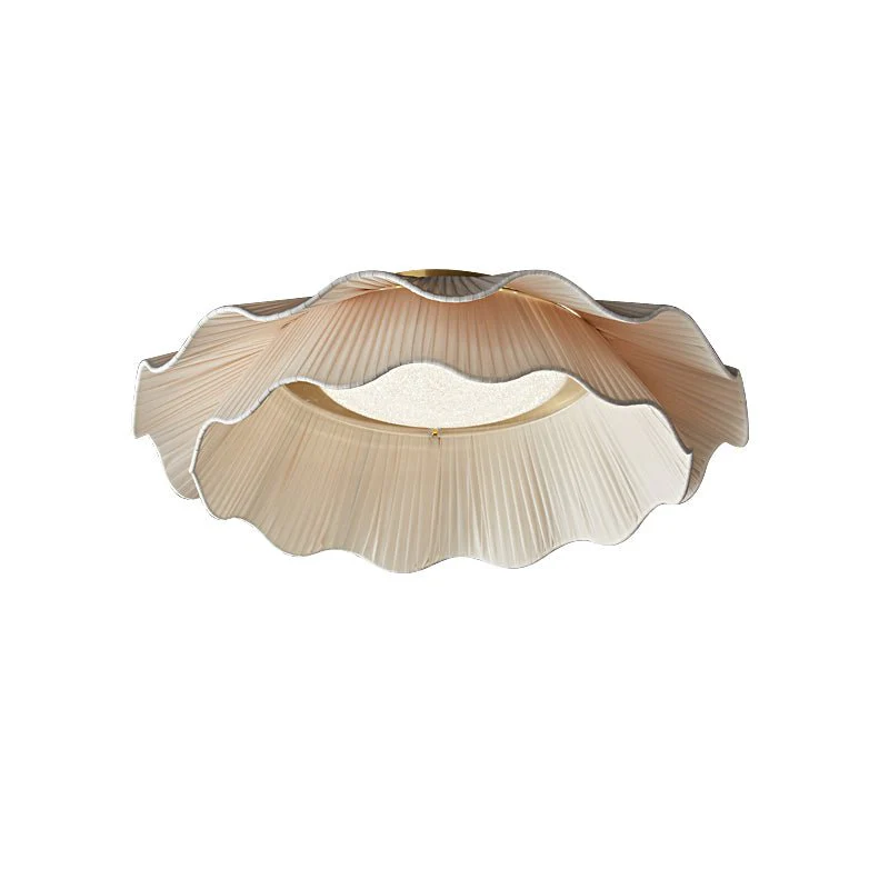Mylirira Premium Elegance Wave Brass Fabric Ceiling Lamp - Image 7