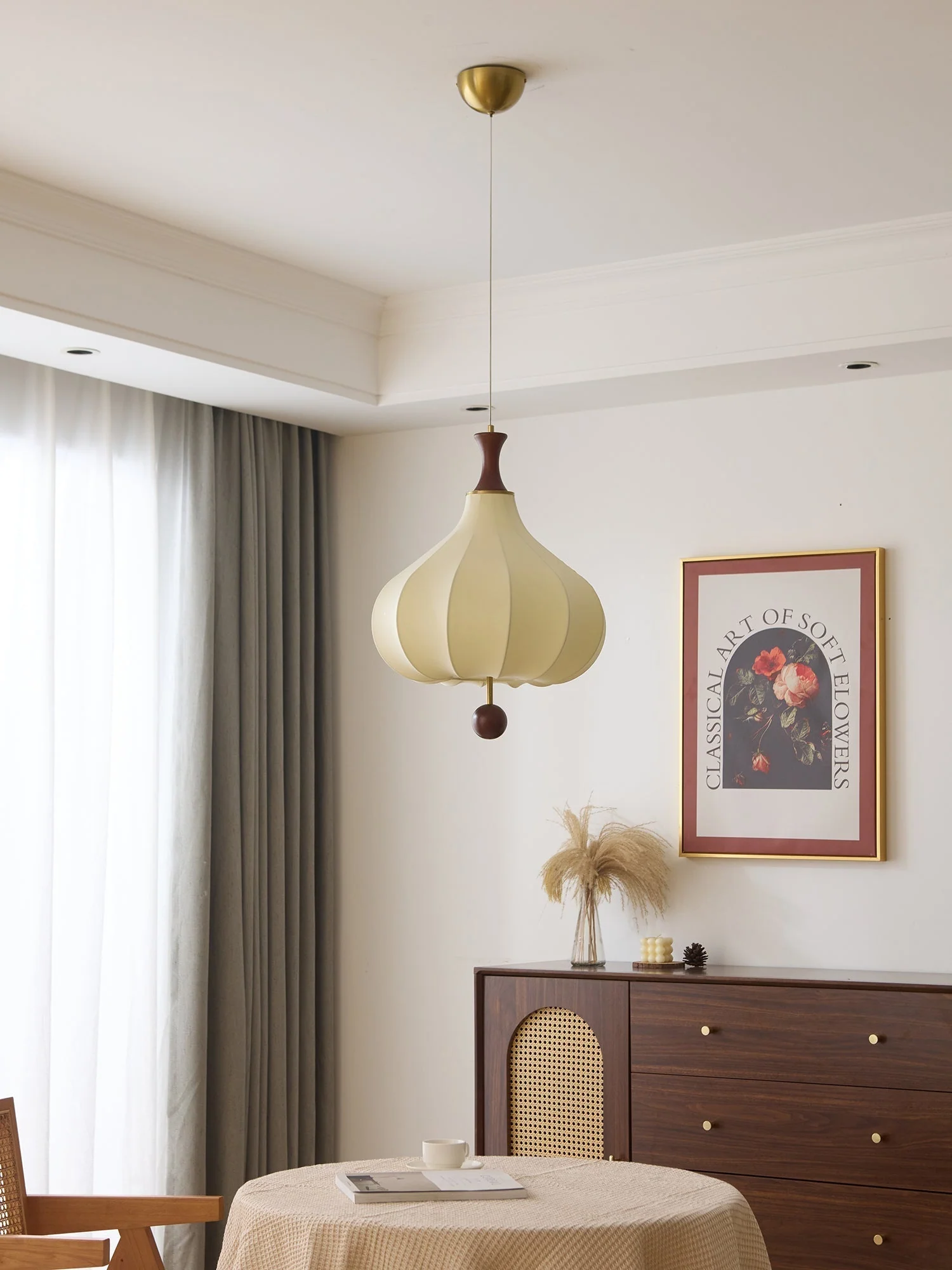 Mymira Traditional Elegance Wood Pendant Light - Image 11