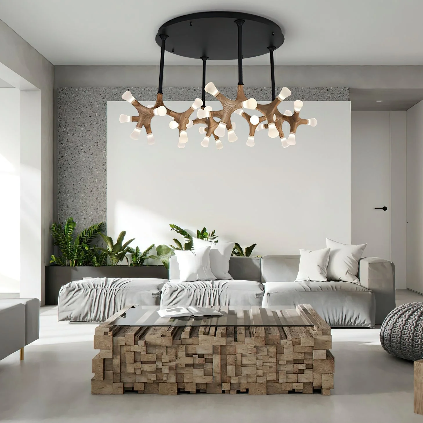 Mynorila Branch-Design Wood Pendant Light - Image 10