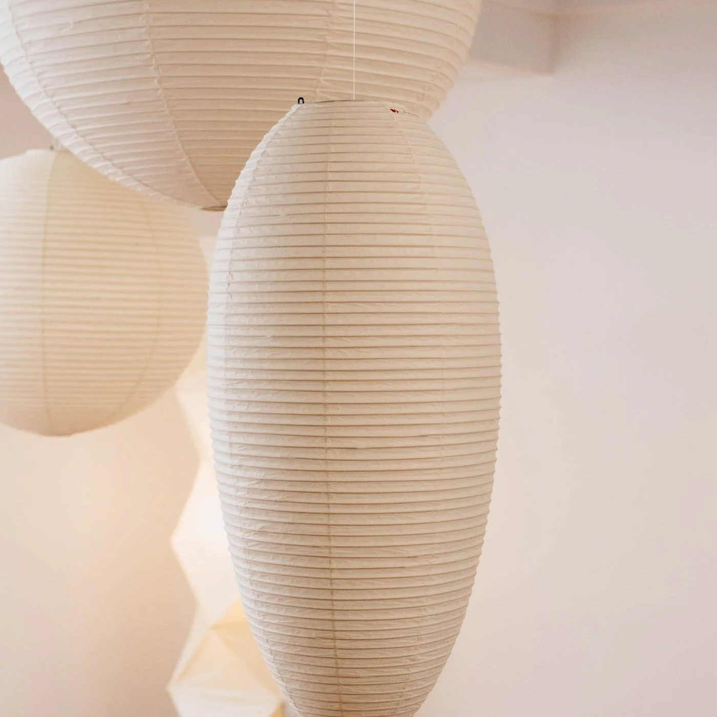 Myraean Modern Minimalist Wabi Chestnut Paper Bamboo Pendant Lamp - Image 17
