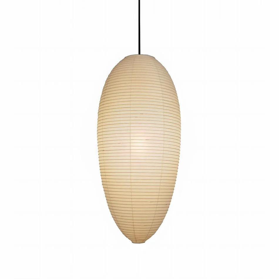 Myraean Modern Minimalist Wabi Chestnut Paper Bamboo Pendant Lamp - Image 19