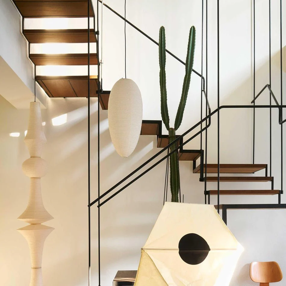 Myraean Modern Minimalist Wabi Chestnut Paper Bamboo Pendant Lamp - Image 21