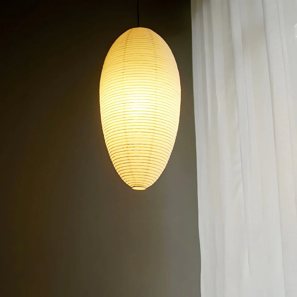 Myraean Modern Minimalist Wabi Chestnut Paper Bamboo Pendant Lamp - Image 22