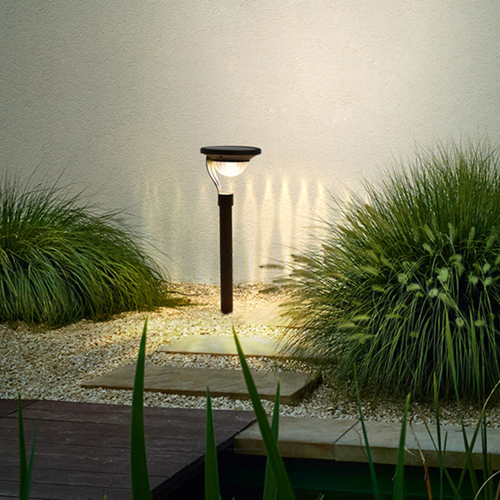 Myrtle Conical Floating Top Solar Steel Outdoor Pathway Lamp - Image 5