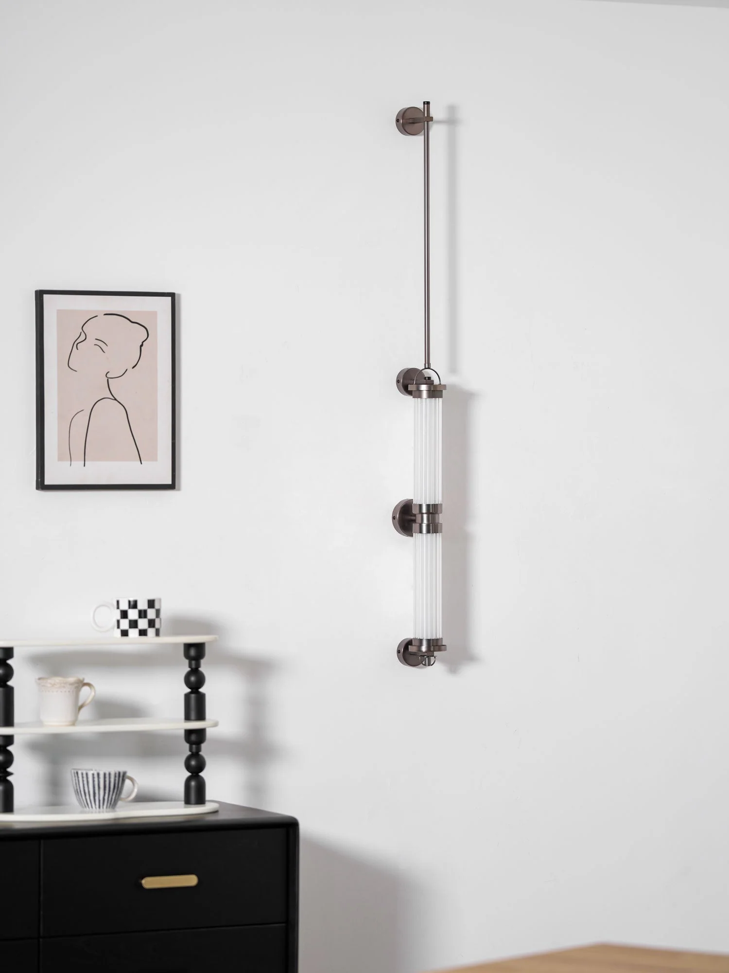 Myrtle Premium Nordic Art Vertical Glass Sconce Wall Lamp - Image 8