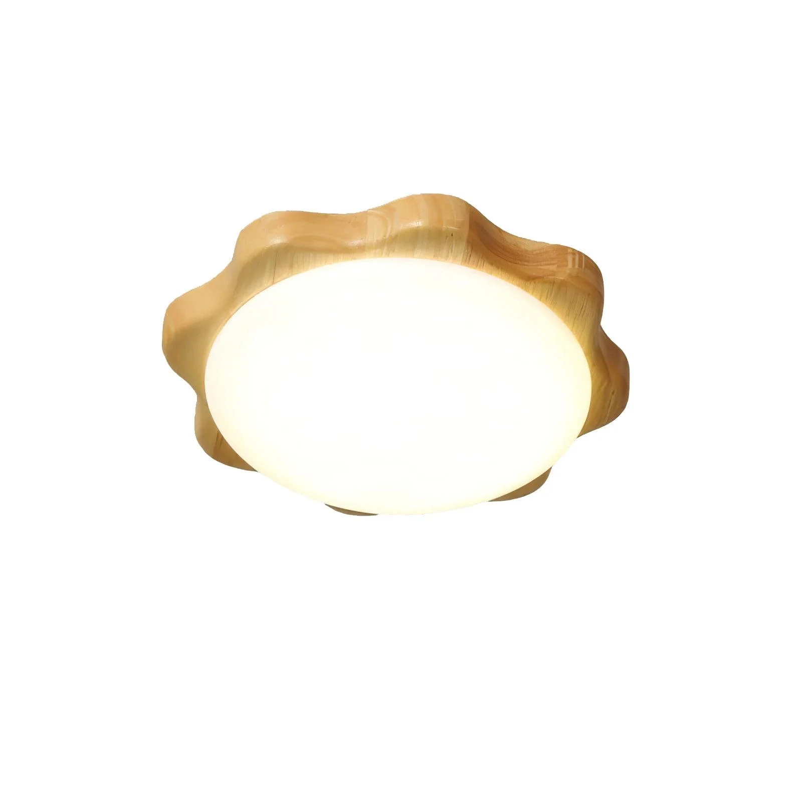 Myshae Modern Minimalist Drum Wood Ceiling Lamp - Image 13
