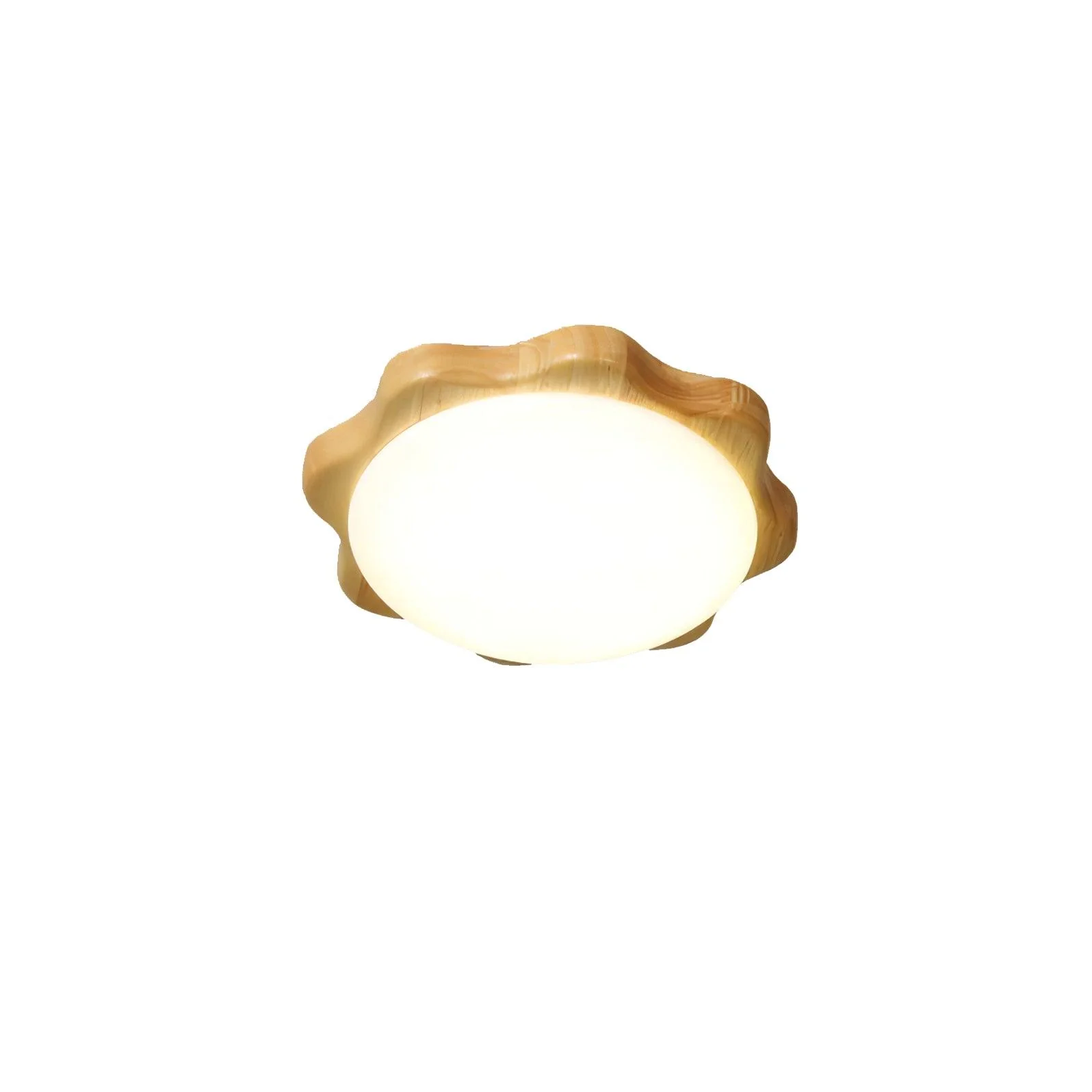 Myshae Modern Minimalist Drum Wood Ceiling Lamp - Image 18