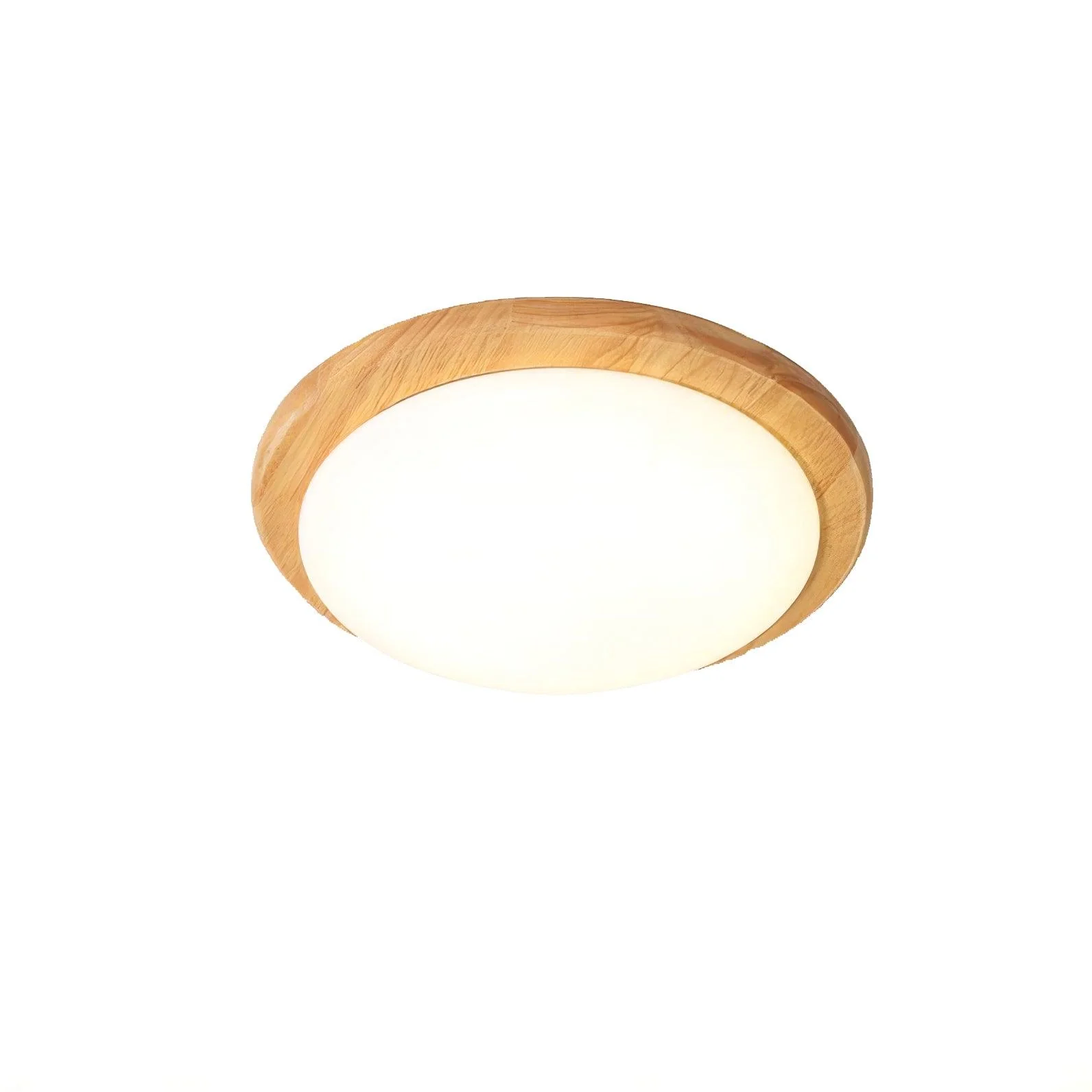 Myshae Modern Minimalist Drum Wood Ceiling Lamp - Image 9