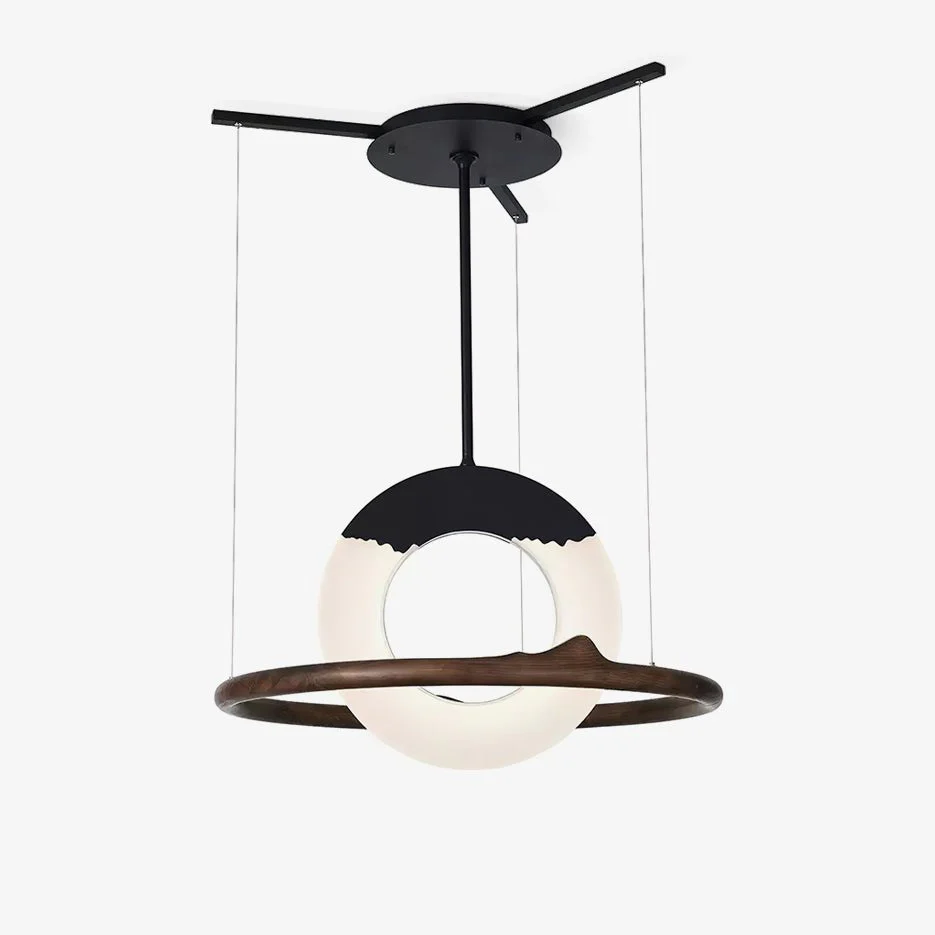 Mytalan Circular Wood Pendant Light - Image 5