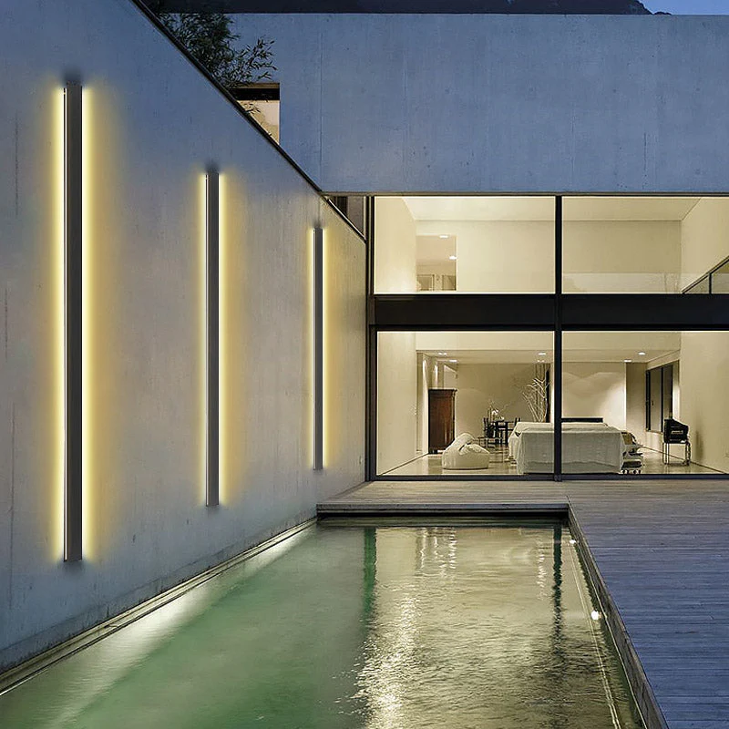 Neal Long LED Linear Modern Outdoor Wall Light - Image 5