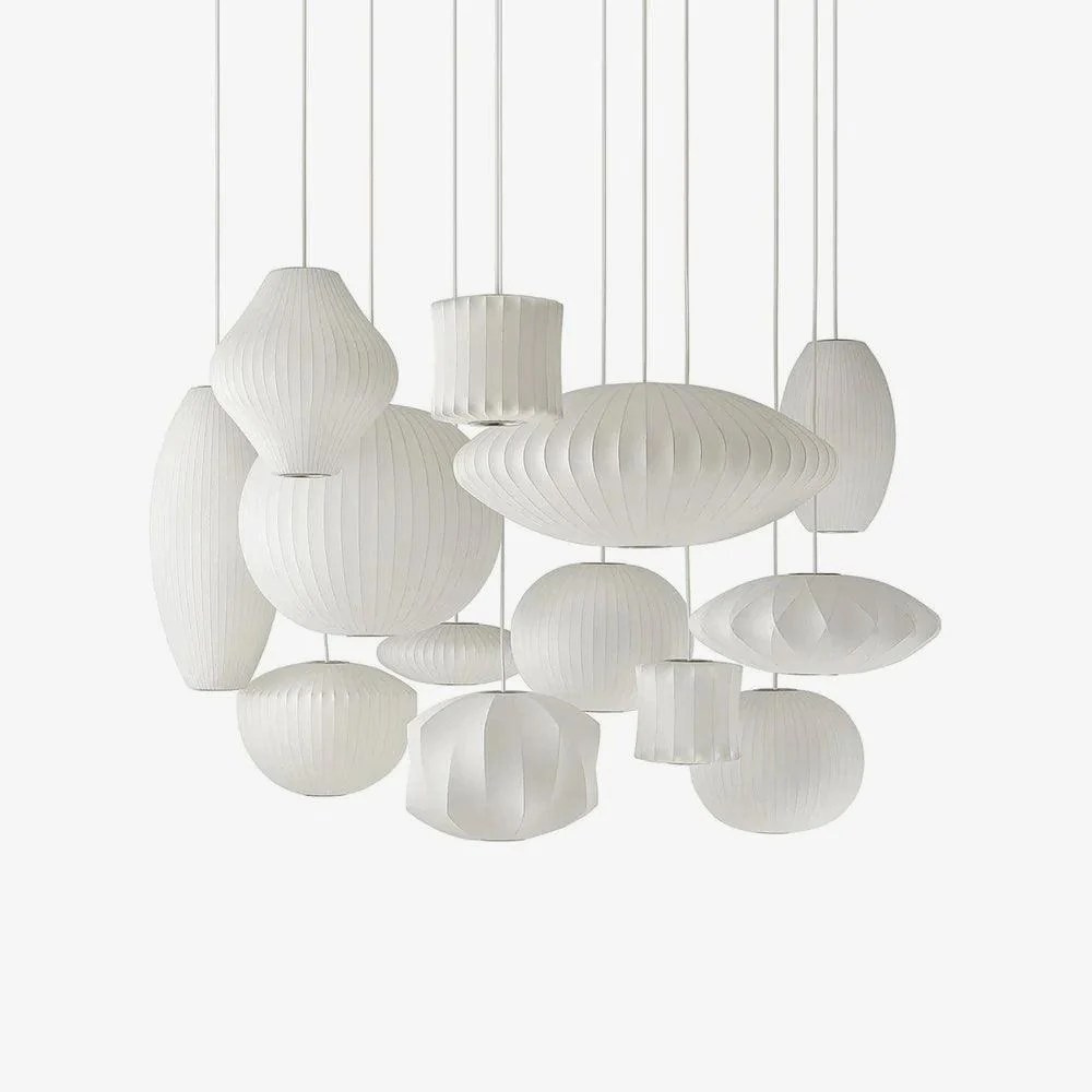 Nebula Bubble Mulberry Silk Pendant Lamp