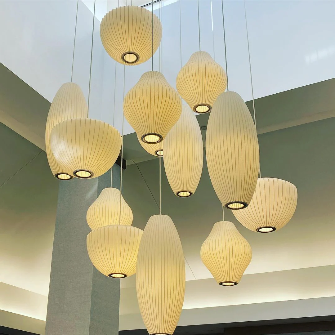 Nebula Bubble Mulberry Silk Pendant Lamp - Image 139