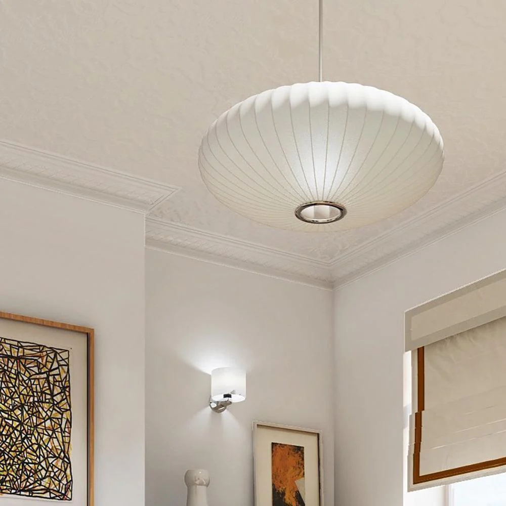 Nebula Bubble Mulberry Silk Pendant Lamp - Image 17