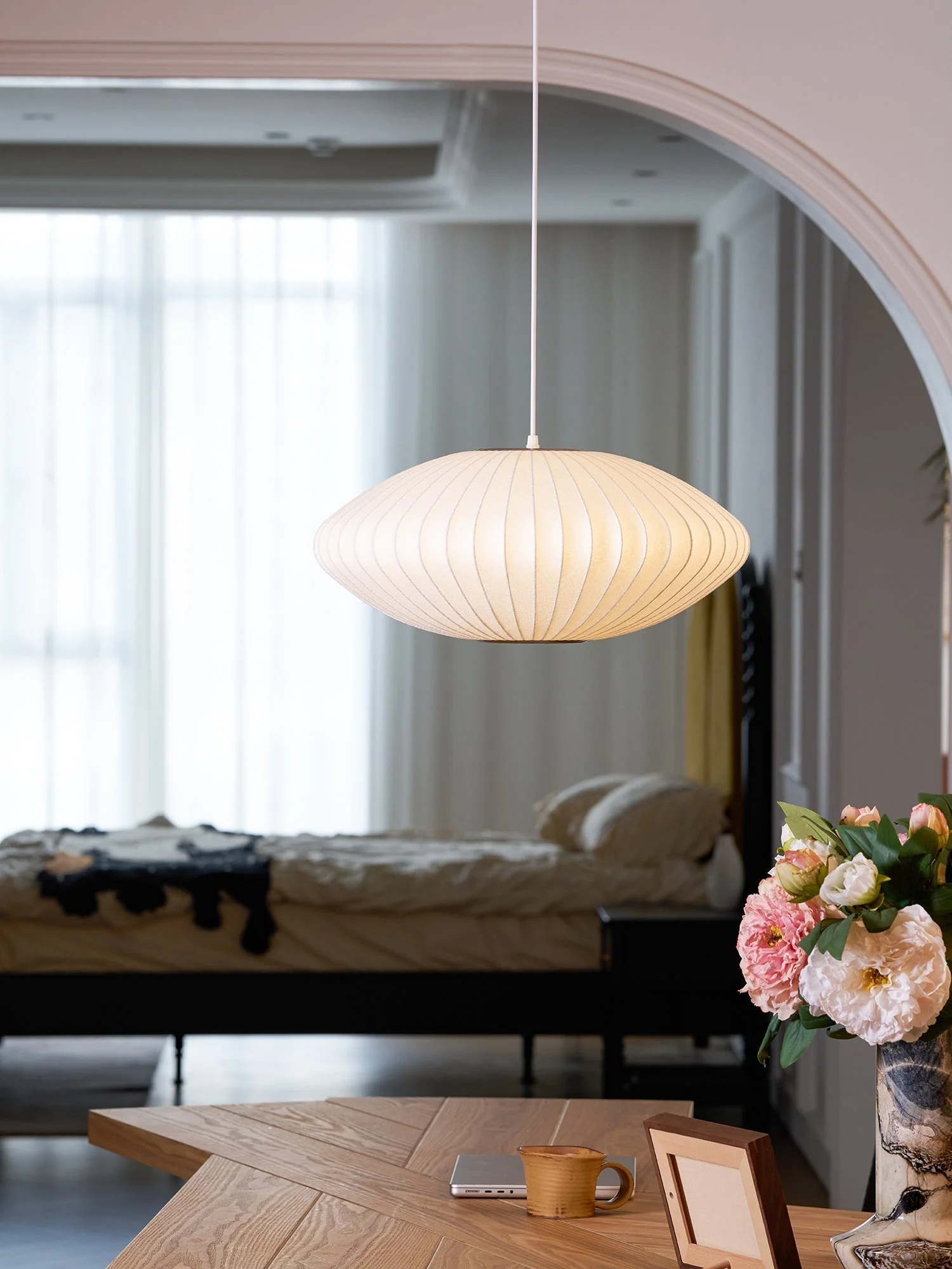Nebula Bubble Mulberry Silk Pendant Lamp - Image 173