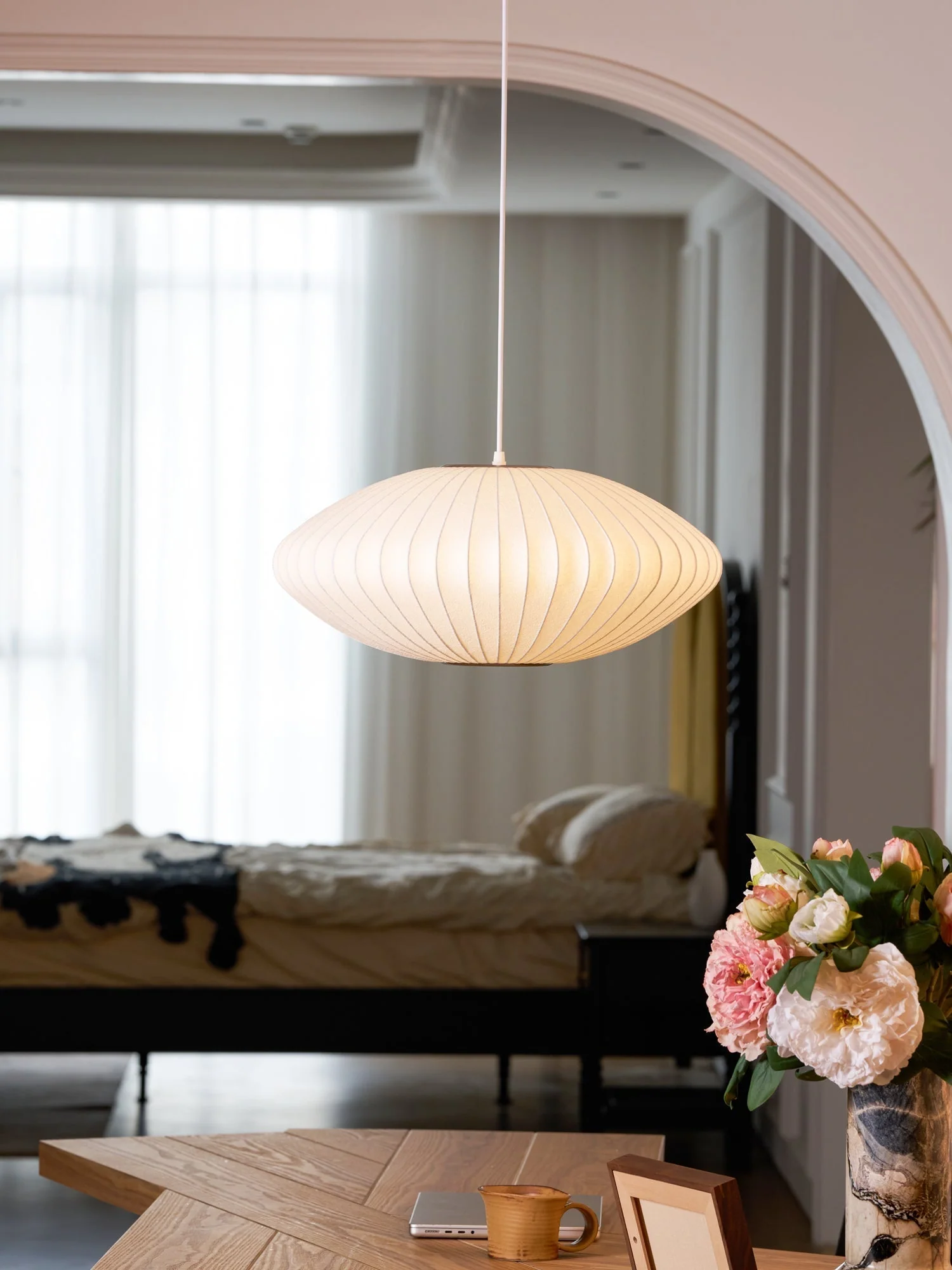 Nebula Bubble Mulberry Silk Pendant Lamp - Image 179