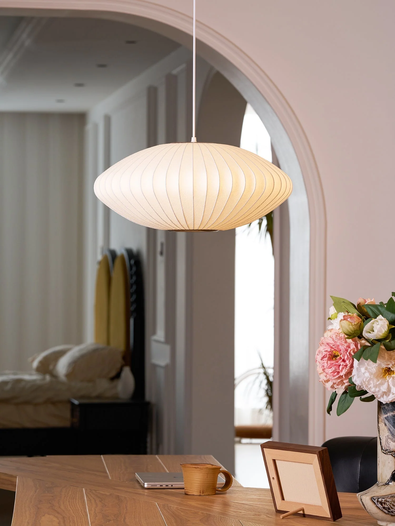 Nebula Bubble Mulberry Silk Pendant Lamp - Image 180