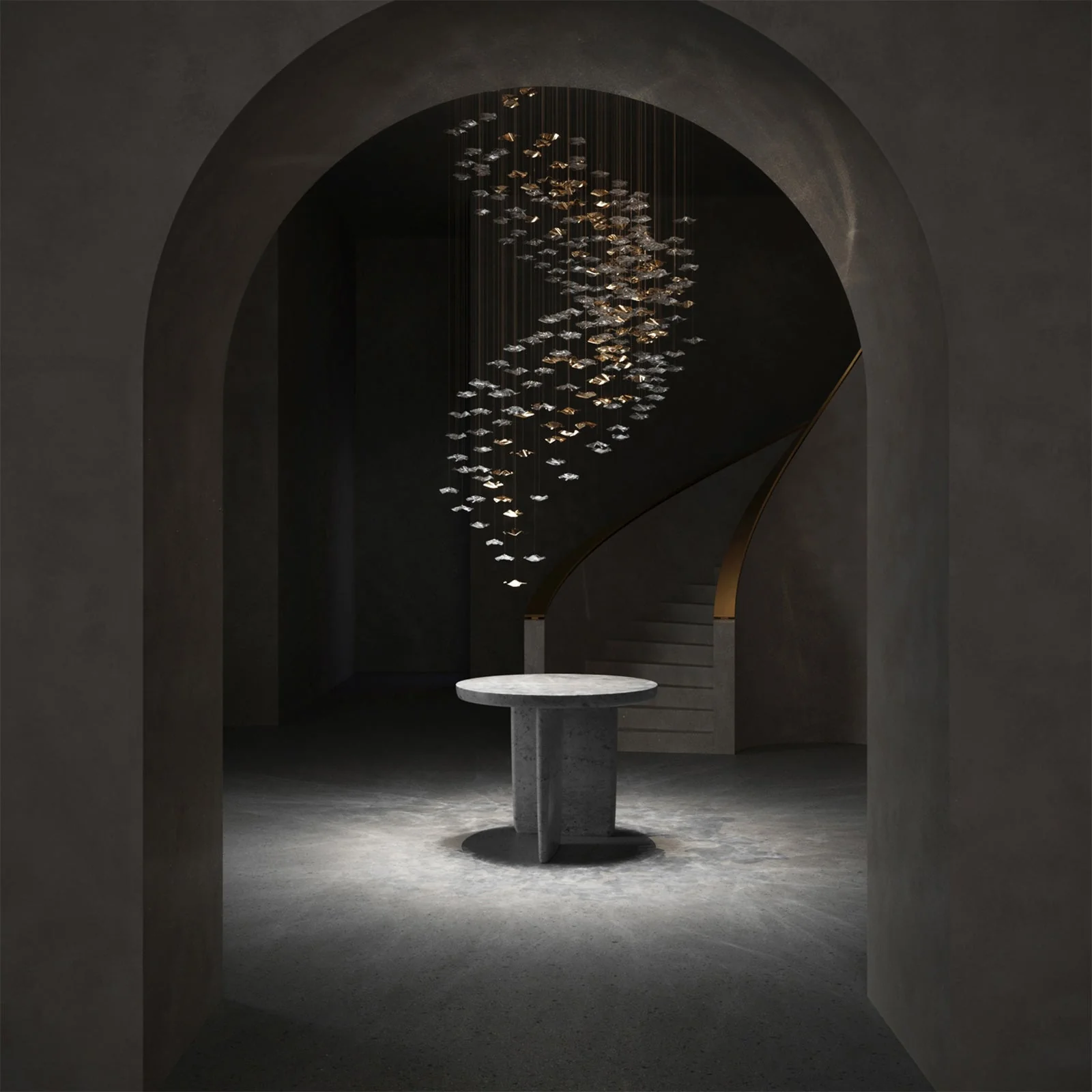 Nephele Crystal Leaf Chandelier - Image 18