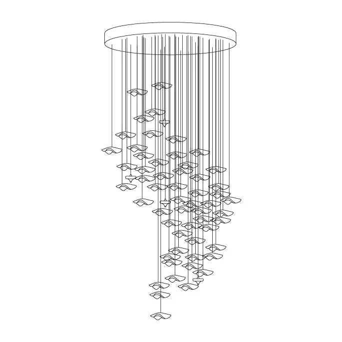 Nephele Crystal Leaf Chandelier - Image 7