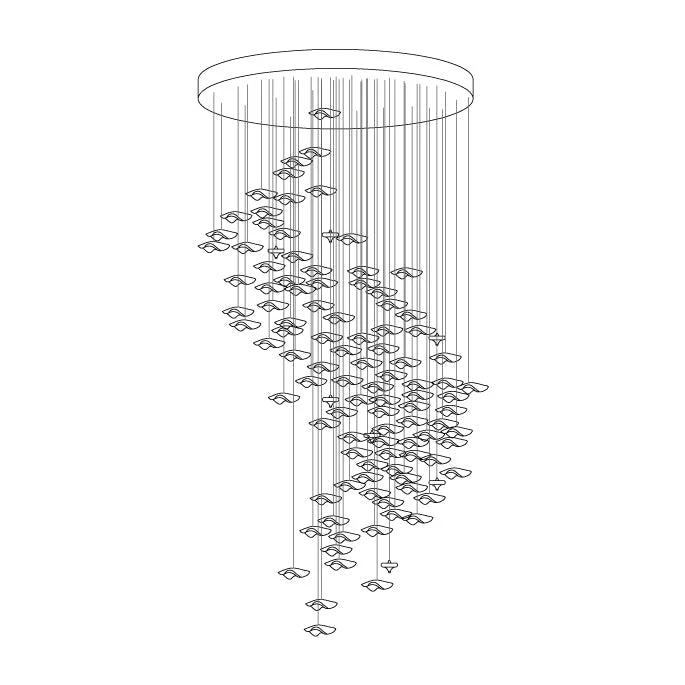 Nephele Crystal Leaf Chandelier - Image 8