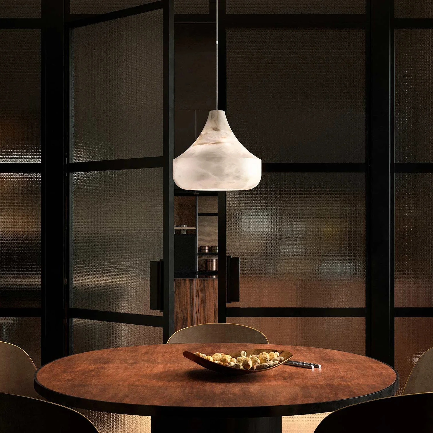 Neris Modern Alabaster Pendant Light - Image 4