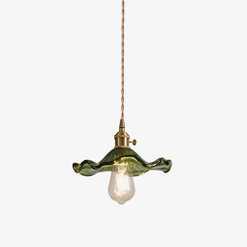 Nerisse Brass & Glass Vintage Pendant Light - Image 34