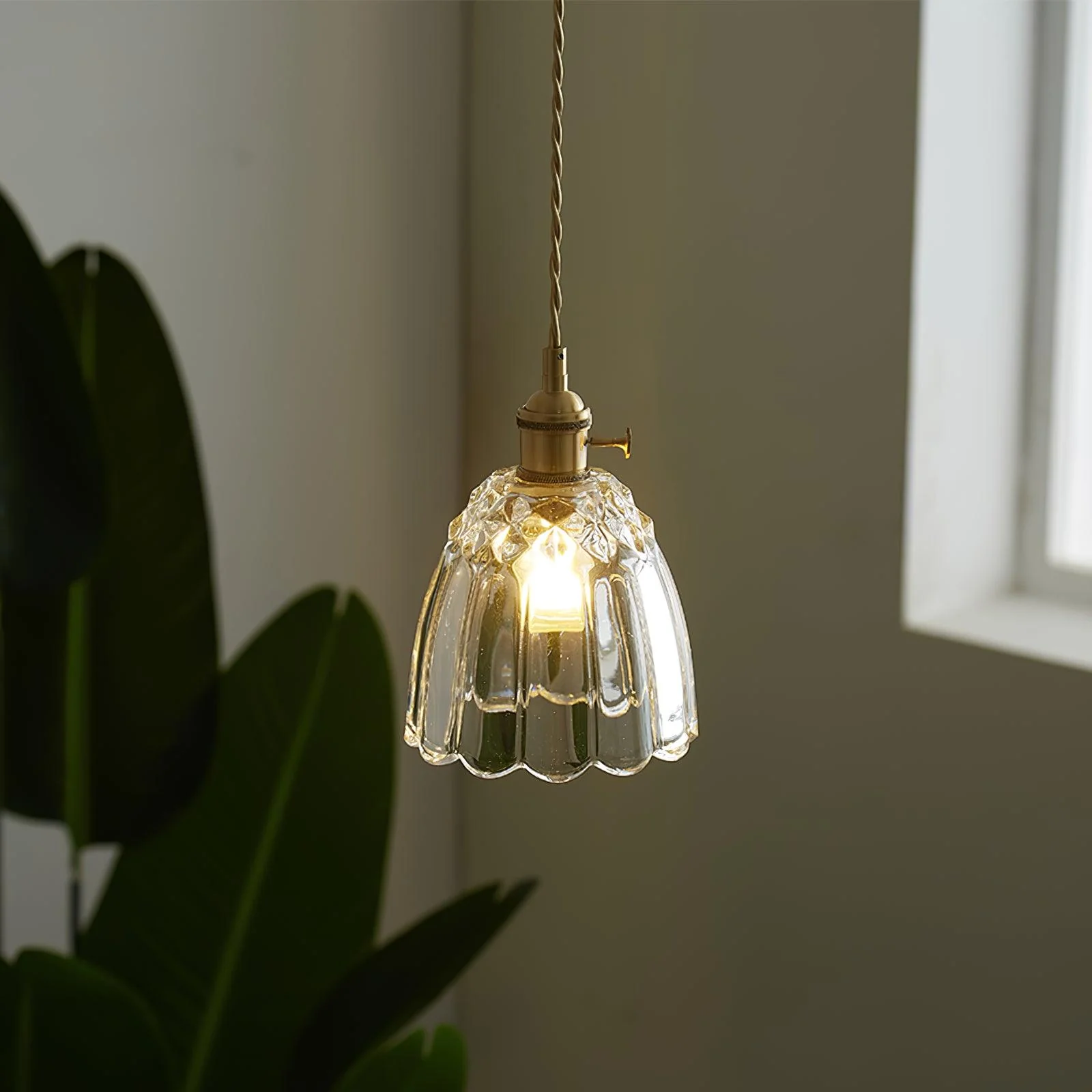 Nerithce Brass & Glass Luxurious Pendant Light - Image 2