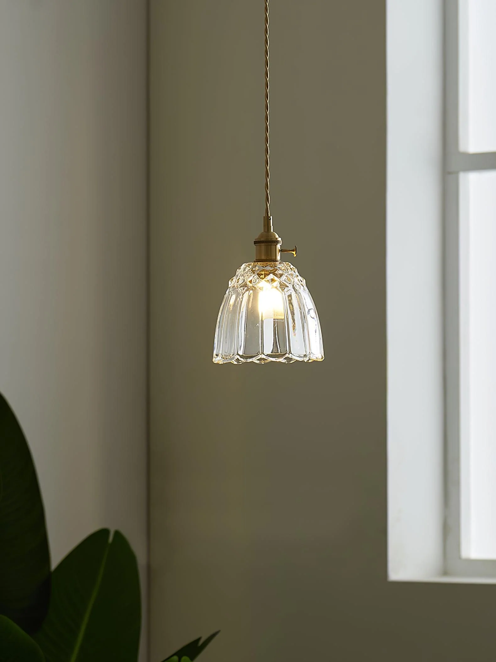 Nerithce Brass & Glass Luxurious Pendant Light - Image 4