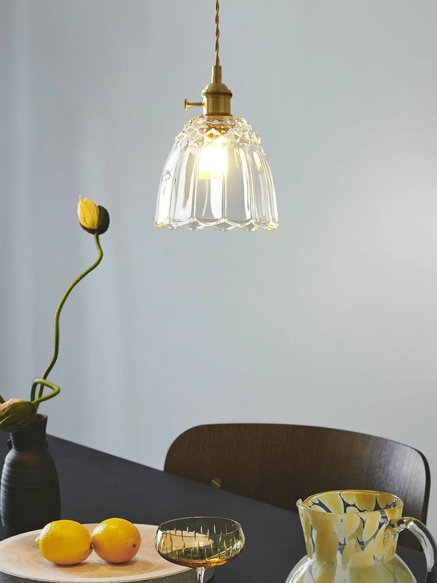 Nerithce Brass & Glass Luxurious Pendant Light - Image 5