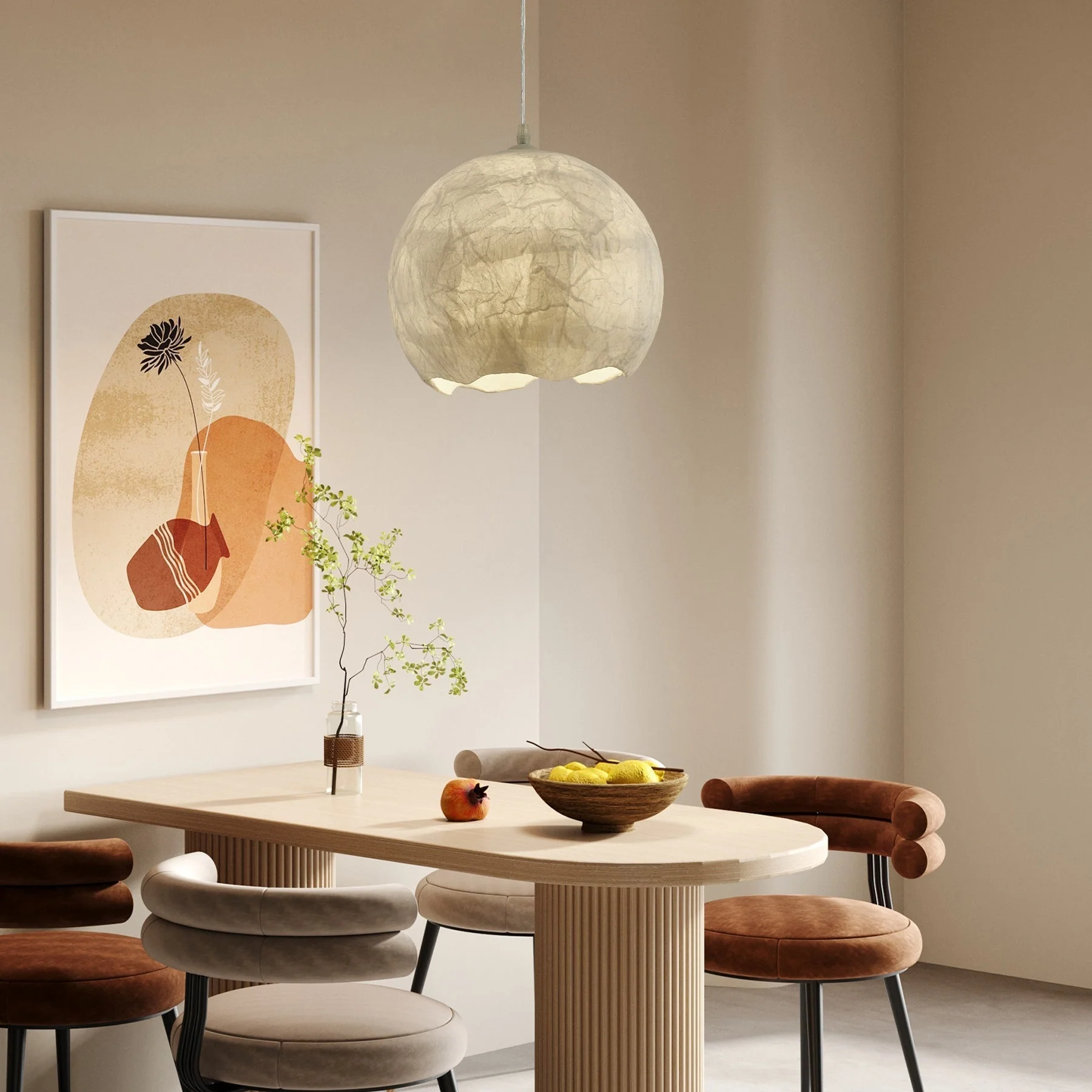 Nest Organic Silk Pendant Lamp - Image 3