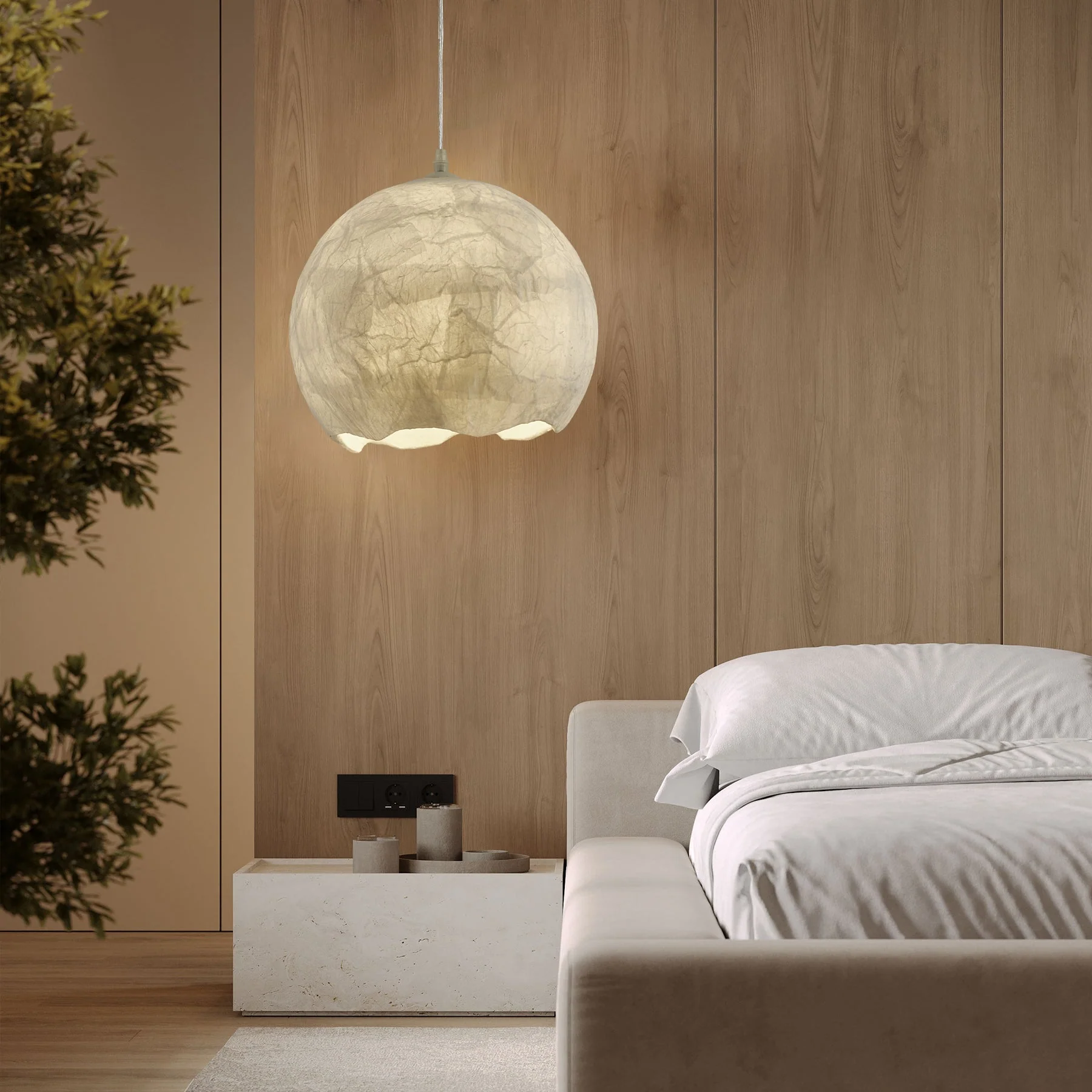 Nest Organic Silk Pendant Lamp - Image 9
