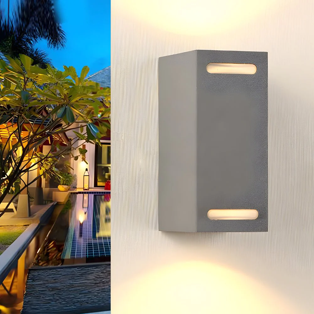 Nia Simple Square LED Outdoor Wall Lights - Image 2