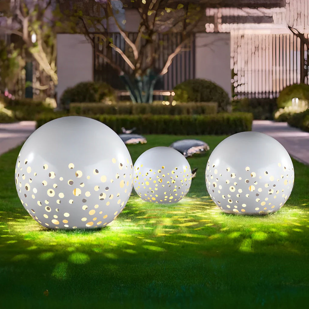 Nighti Round Hollow Modern Outdoor Lawn Lamp